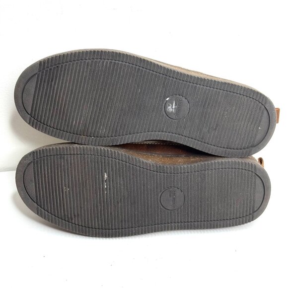 Earth Elements Acacia Cable Knit Suede Faux Fur Comfort Slip On Womens 9 White - Picture 7 of 8